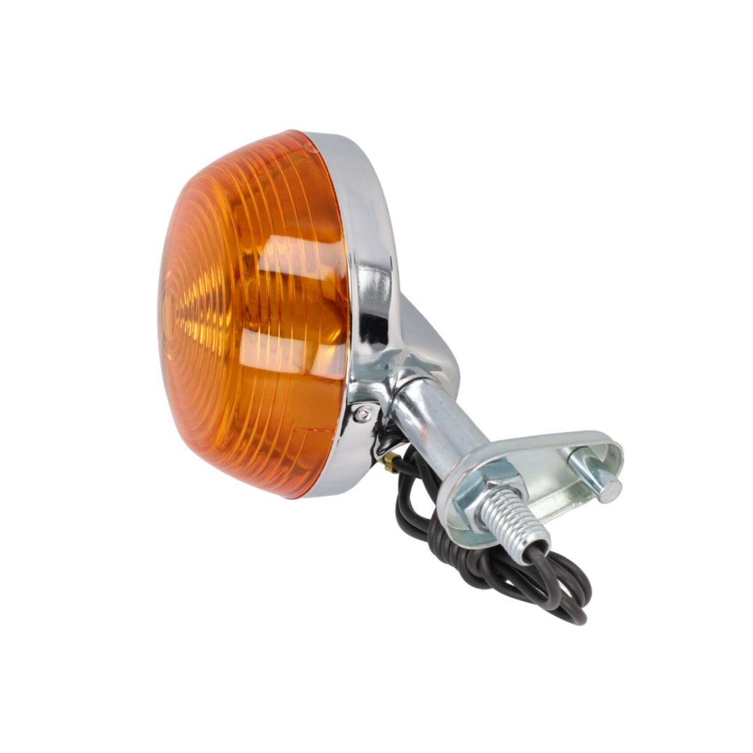 Yamaha Plat voorste knipperlicht in chroom voor Yamaha FS1 – klassiek model richtingaanwijzer