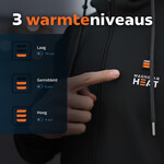 Verwarmd vest ETNA™ heren – zwart – met powerbank – borst & rug verwarming