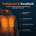 Verwarmd vest ETNA™ heren – zwart – met powerbank – borst & rug verwarming