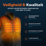 MAGMA™ verwarmde werkbodywarmer heren – zwart – met powerbank – borst, rug & handvakken verwarmd