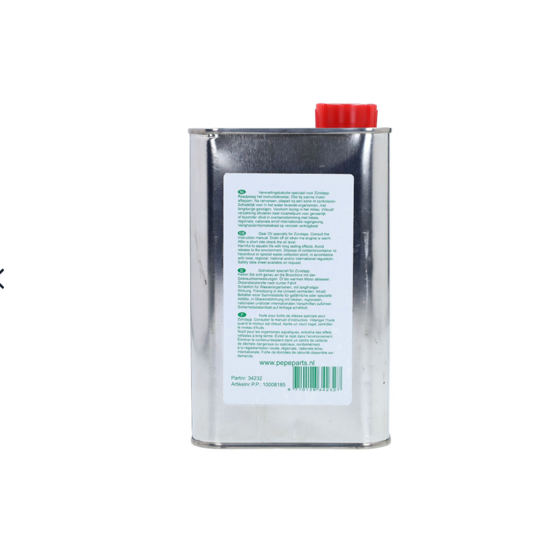 Zündapp  A-kwaliteit transmissie-olie SAE 80 – 500ml blik geschikt voor Zundapp