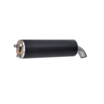 DDL zwarte nademper 3-bouts 70–100cc – 60mm diameter, 200mm lang, incl. montagemateriaal