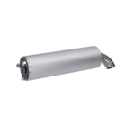 DDL zilveren nademper 3-bouts 70–100cc – Ø60mm, 200mm lang, incl. pakking & montagemateriaal