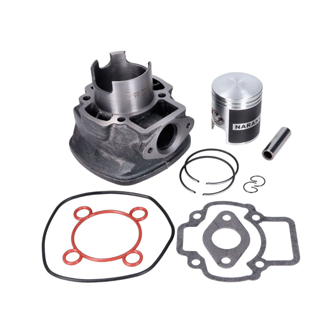Naraku Naraku gietijzeren cilinderkit 47mm (80cc) voor Piaggio 2-takt watergekoelde scooters – type NK102.66
