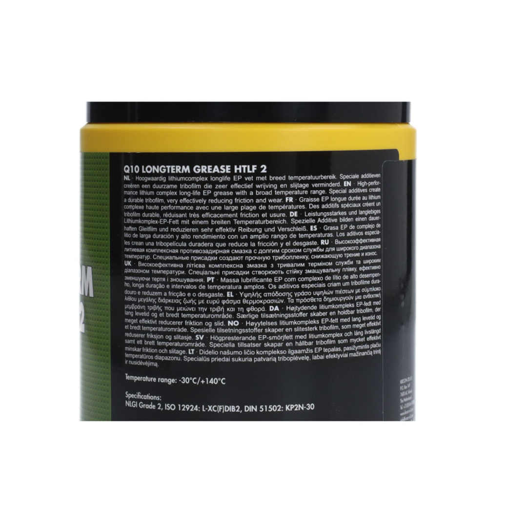 Kroon Oil Q10 Longterm Vet HTFL 2 600g Pot – Hoogwaardig Smeervet voor Lagers en Smeerpunten