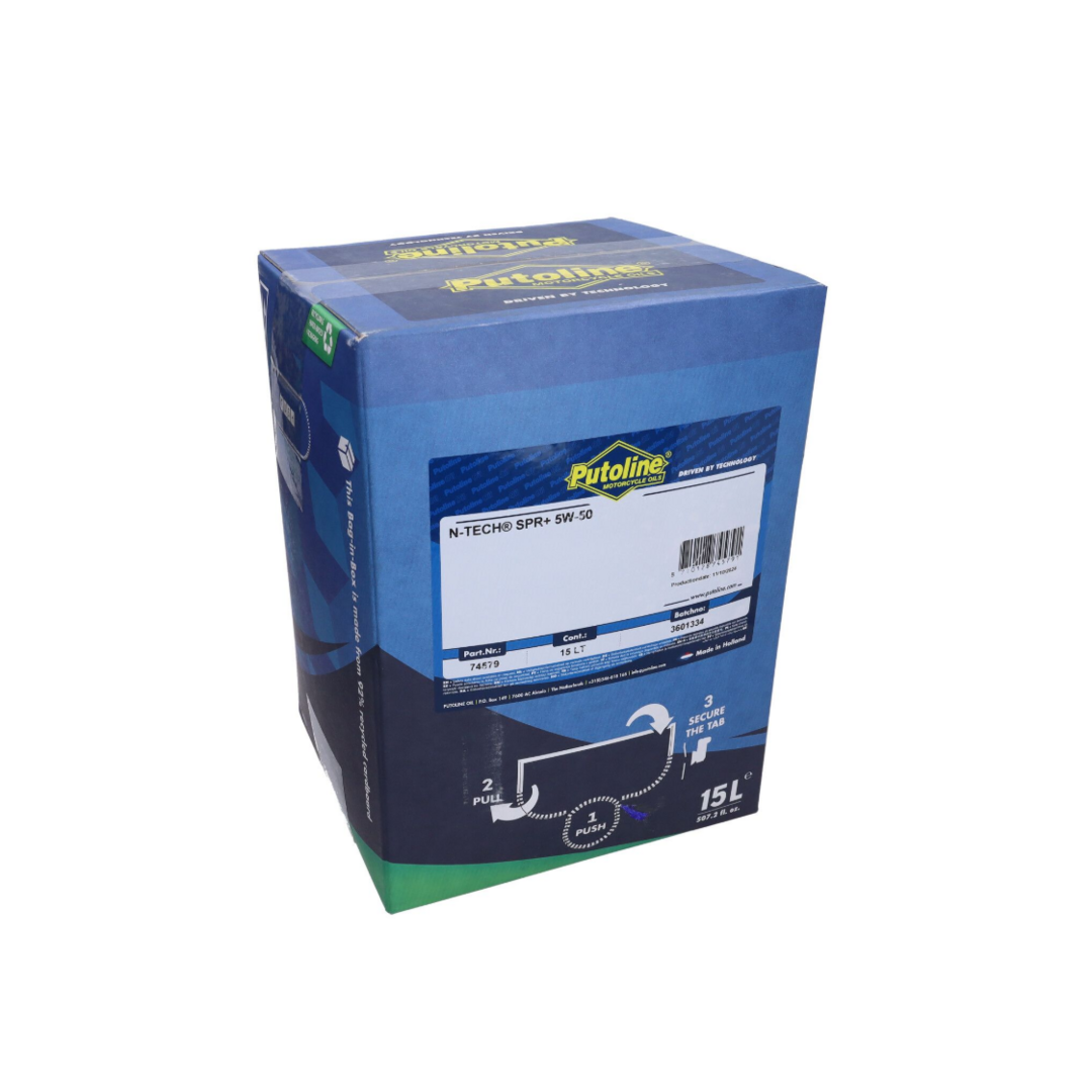 Putoline Putoline N-TECH® SPR+ 5W-50 vol synthetische racing motorolie 15L Bag-in-Box – 74579