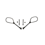 Spiegelset DMP zwart voor Peugeot Kisbee, New Vivacity en Symphony – links en rechts