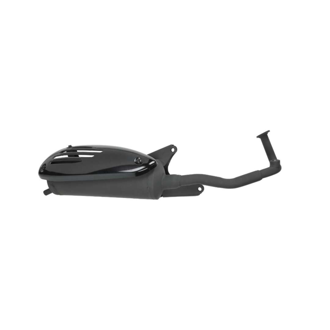 Uitlaat Euro 4/5 met zwart hitteschild en lambda-aansluiting voor GY6, Riva1, AGM VX50, Toscana