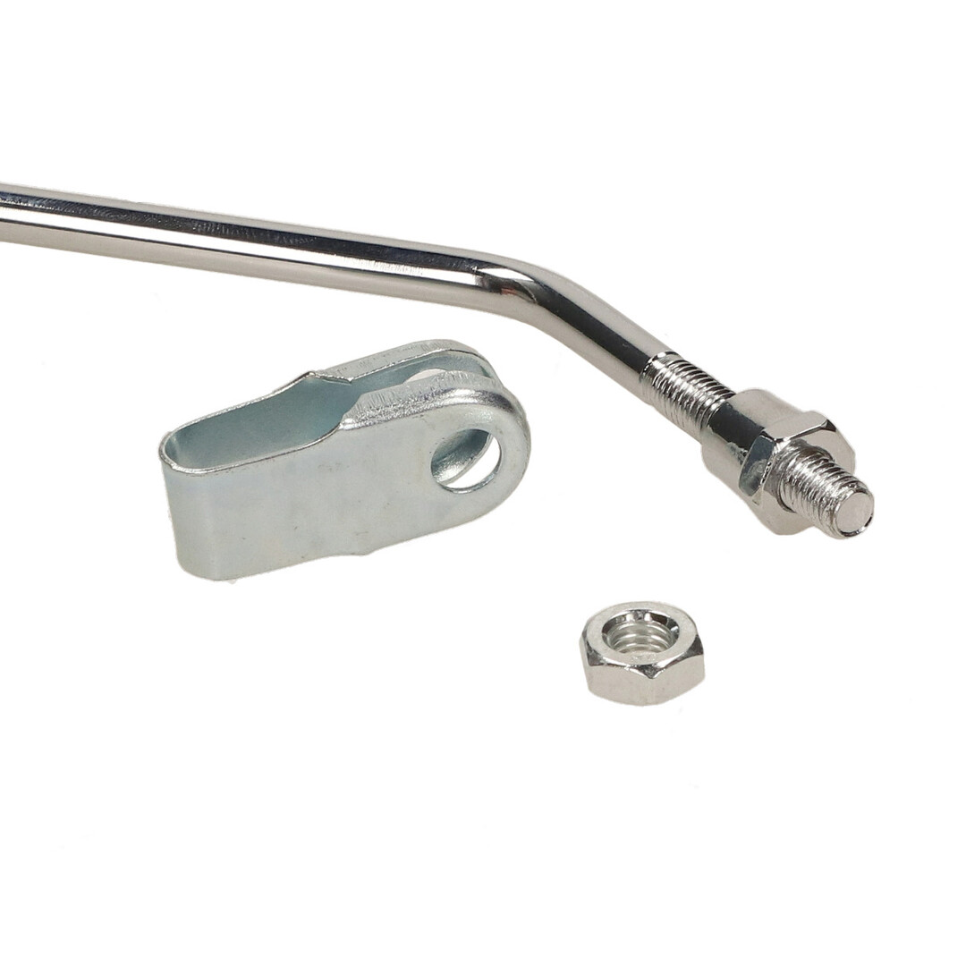 DMP spiegelset rond chroom/zwart met M8 klembevestiging – universeel voor scooters