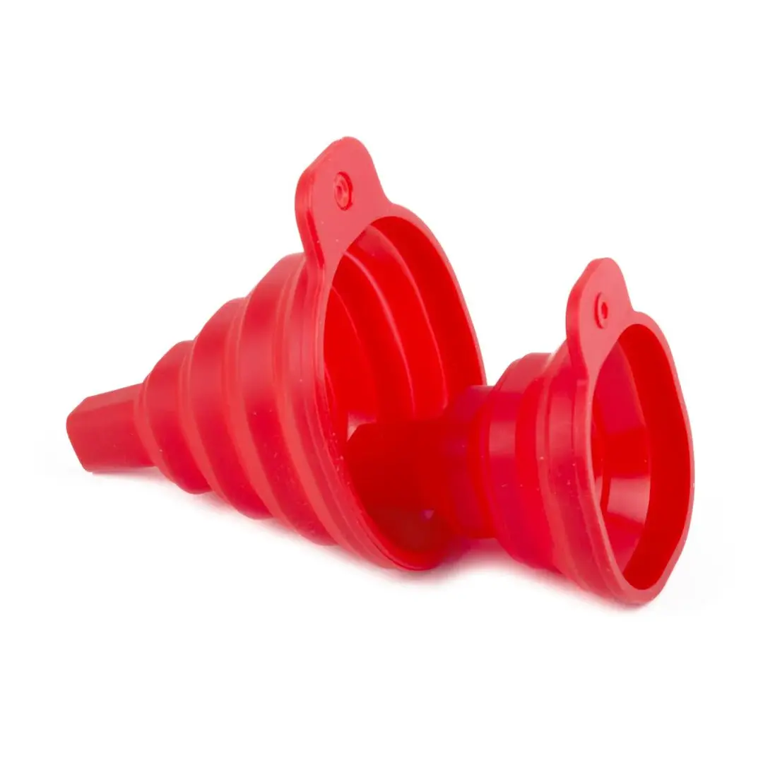 Opvouwbare siliconen trechter set 2-delig met kleine en grote trechter – diameter 5,5 cm en 7 cm