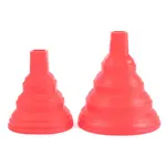 Opvouwbare siliconen trechter set 2-delig met kleine en grote trechter – diameter 5,5 cm en 7 cm