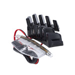 DMP led verlichting voorscherm boven grill smoke 3-delig voor Piaggio Zip SP, Zip 2000 en Zip 100/125 met SP-neus