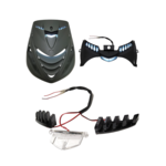 DMP led verlichting voorscherm boven grill smoke 3-delig voor Piaggio Zip SP, Zip 2000 en Zip 100/125 met SP-neus
