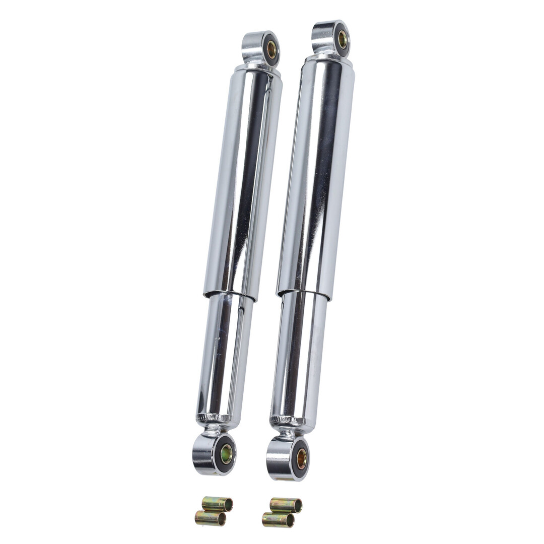 Schokbrekerset DMP dicht classic 320mm chroom voor bromfiets