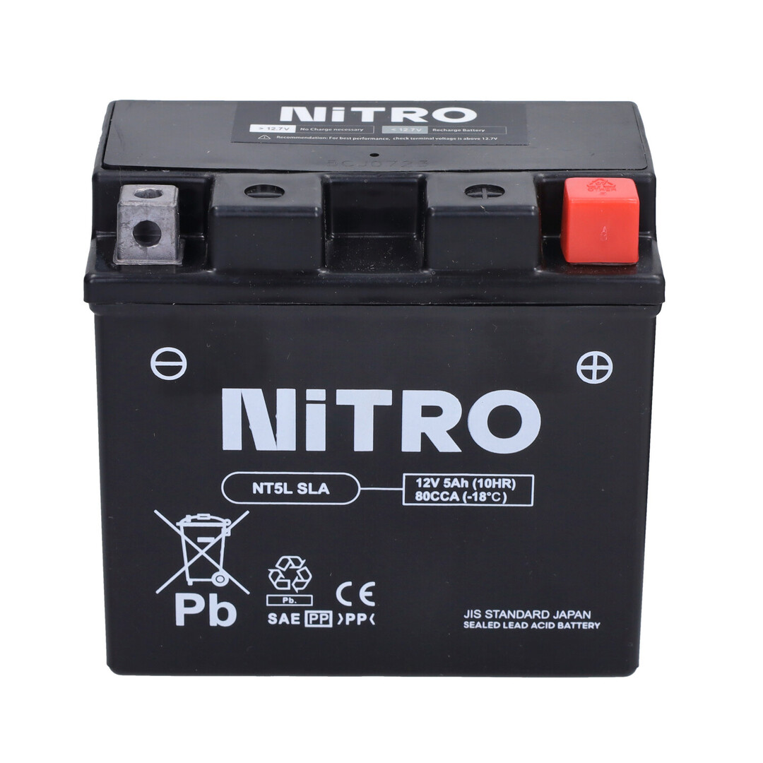 Kymco accu ntc5l-bs/ ytc5l-bs gel o.a. peugeot/ kymco 4t 5.5amp nitro