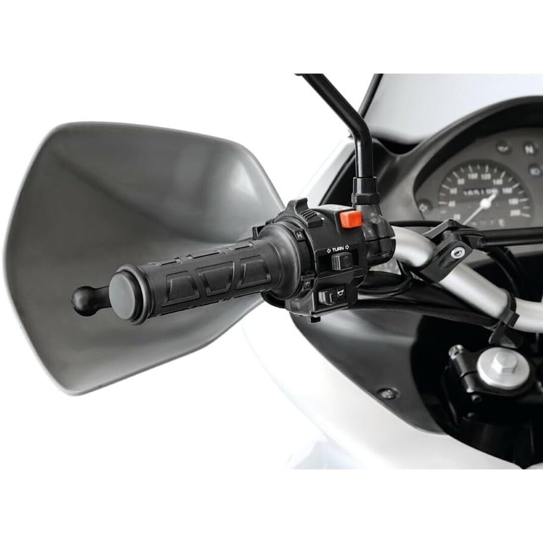 Handvatset Lampa met verwarming 12V regelbaar 22mm motor scooter quad