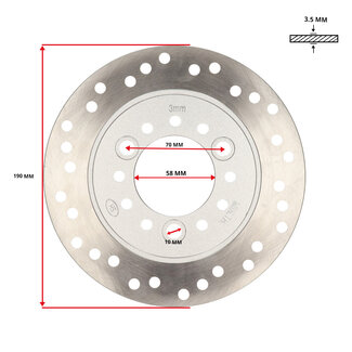 China Lx Remschijf Benzhou Origineel 190mm China LX / Napoli