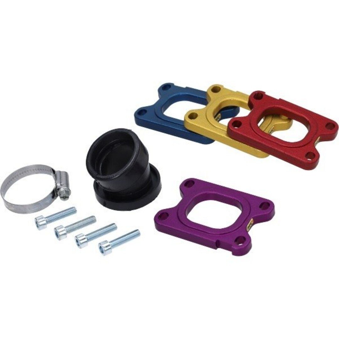 spruitstuk metrakit cnc 28mm paars/purple minarelli am6, senda