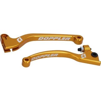 greepset Doppler rem + koppeling cnc AJP v.a 2004 >2013 goud derbi, senda, rieju mrt, sherco 503859
