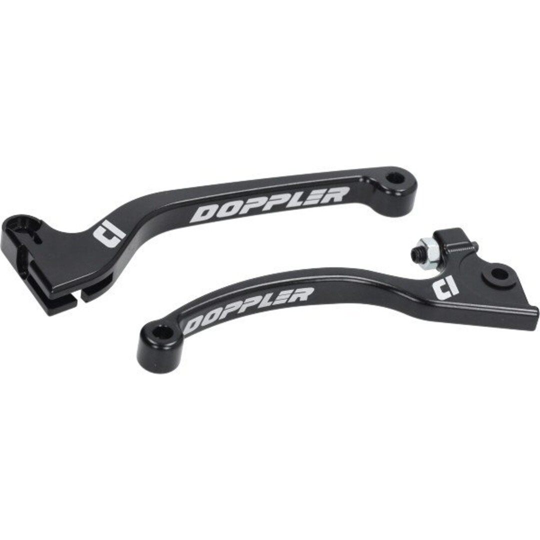greepset Doppler rem + koppeling cnc AJP v.a 2004 >2013 zwart derbi, senda, sherco , rieju mrt 503804