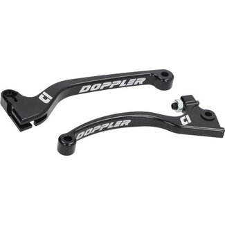 greepset Doppler rem + koppeling cnc AJP v.a 2004 >2013 zwart derbi, senda, sherco , rieju mrt 503804