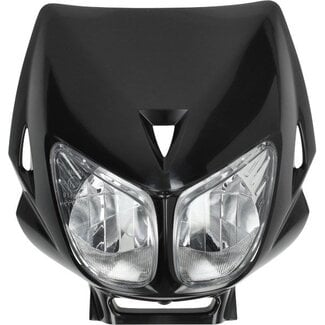 koplampunit 101 octane dubbel licht compleet + Spoiler zwart beta rr50, derbi, rieju mrt sm, senda x-treme, senda drd