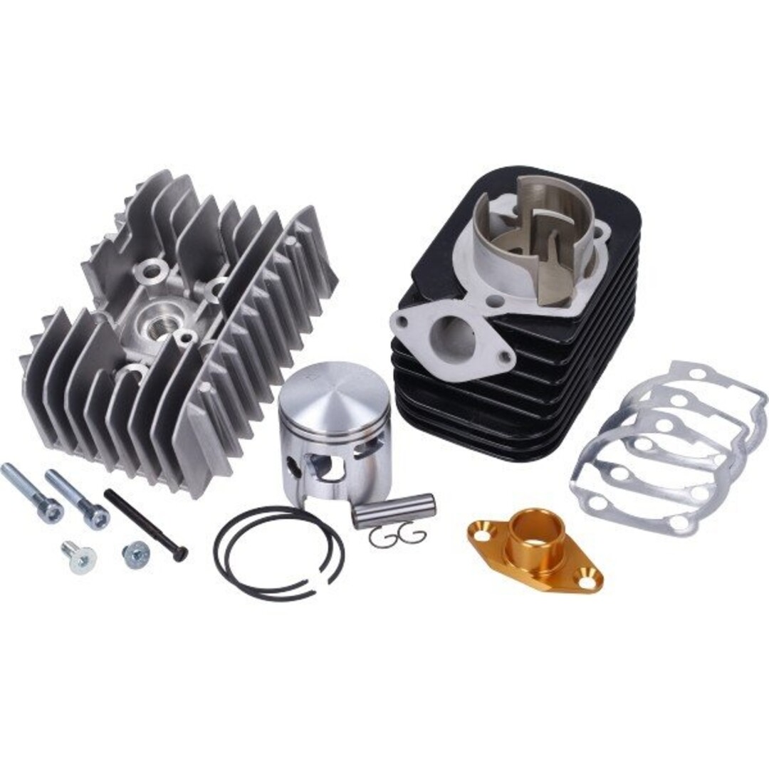 cilinder pinasco + cilinderkop pen 10 75cc evoten big bore 46mm citta, vespa, ciao, si 26028504