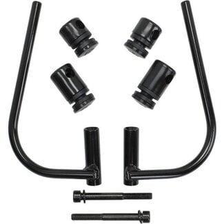 bevestigingset Regia windscherm laag model zwart piaggio, zip