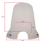 Windscherm Regia hoog helder 72cm incl. bevestigingsset IVA Ibiza / Razzo Lucca / Znen Revival (made in EU)