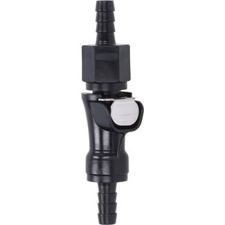 koppeling benzineslang universeel snelsluiting 6mm zwart vc18933
