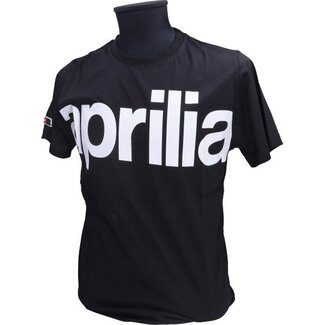 t-shirt korte mouwen Aprilia origineel woord [aprilia] M zwart 6076280m02b