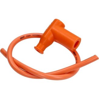 bougiekap MVT + kabel silicone waterdicht (groot gat) oranje universeel ap02