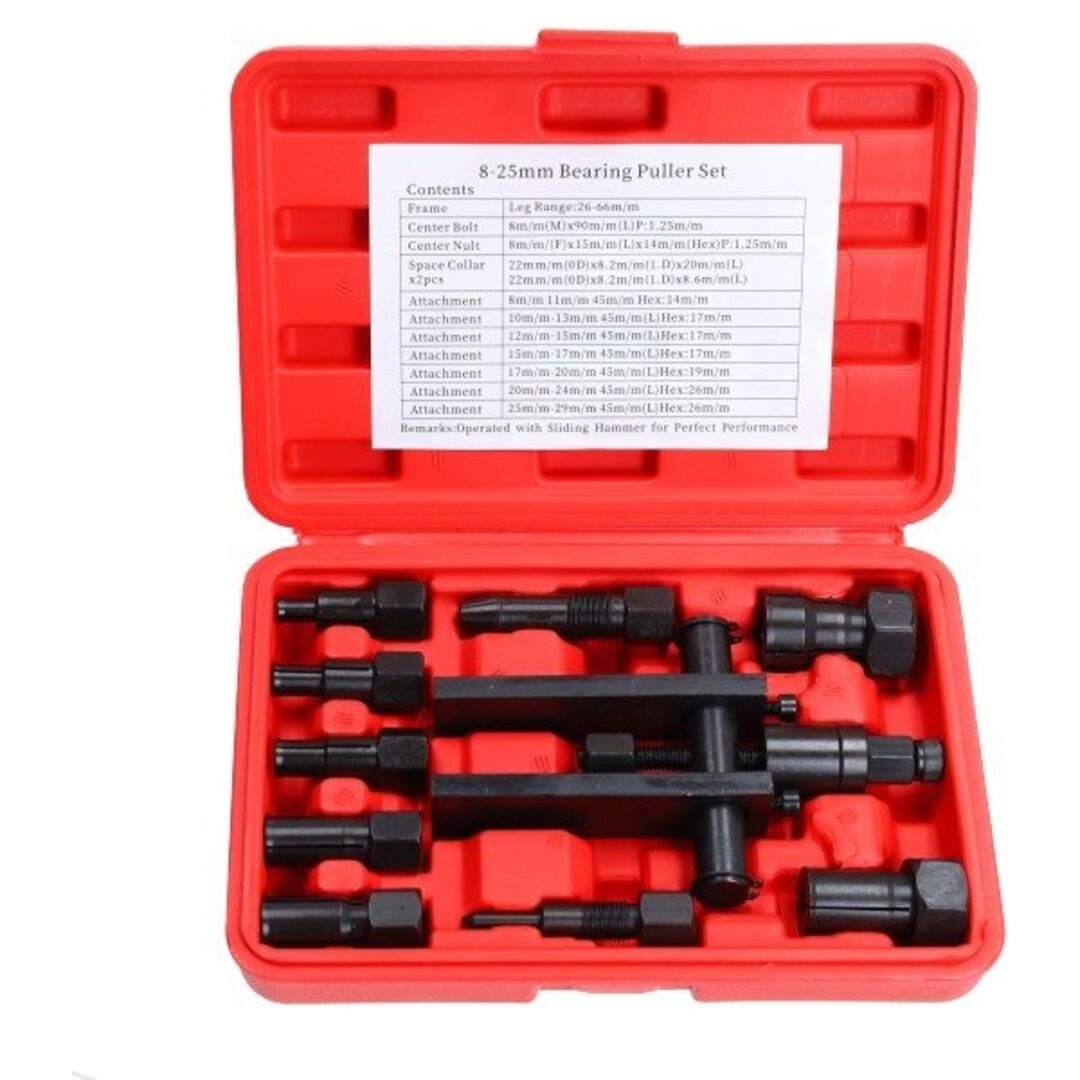 gereedschap lagertrekker inw. inwendig 8-25mm 10-delig