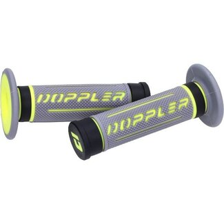 handvatset Doppler 3d universeel grijs/zwart/fluor geel 22/24mm 517393