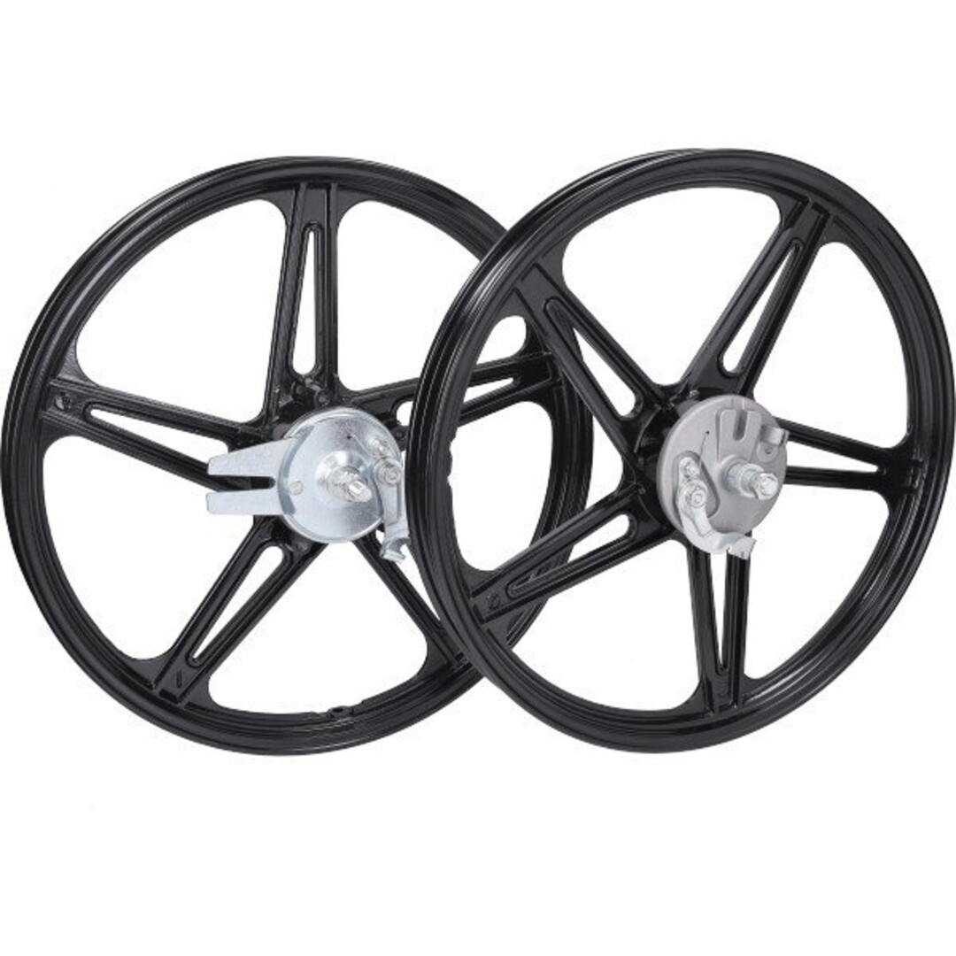 wielset fast-arrow compleet 5-spaaks 17 inch zwart glans peugeot, 103, 103spx