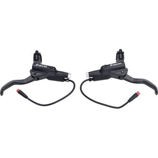 remhendel set hydraulisch 2-polige stekker, zoom greep 8cm rode stekker V8 fatbike