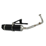 La Souris Zwarte Bullet Racing uitlaat Euro-4/5 voor AGM VX50, BTC Felice, China LX/Napoli, GTS Toscana, La Souris Sourini en GY6 scooters