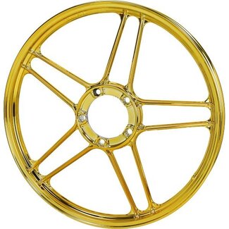 Puch voorwiel/achterwiel fast-arrow goud/chroom puch maxi