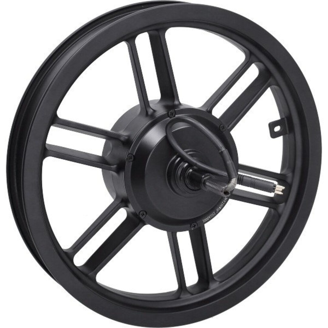 achterwiel + motor 16inch 36v - 250W zwarte stekker v8 mini fatbike