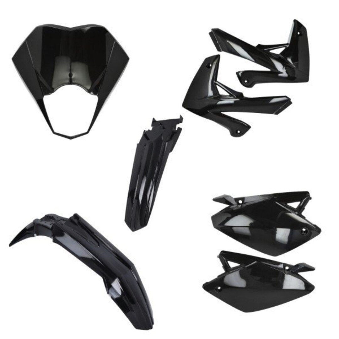 plaatwerkset < 2021 zwart glans 7-delig rieju mrt