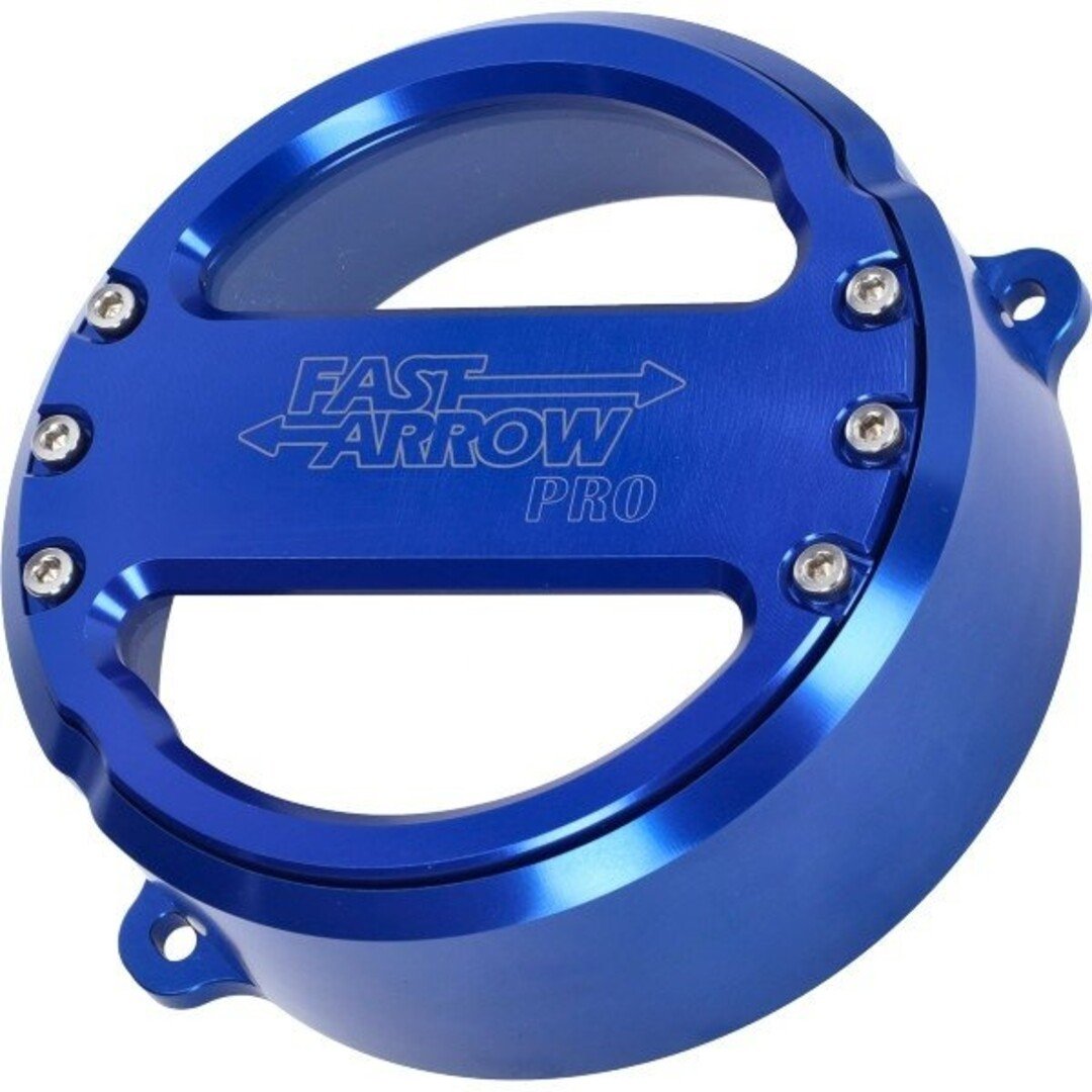 vliegwieldeksel Fast Arrow Pro cnc met venster blauw puch maxi