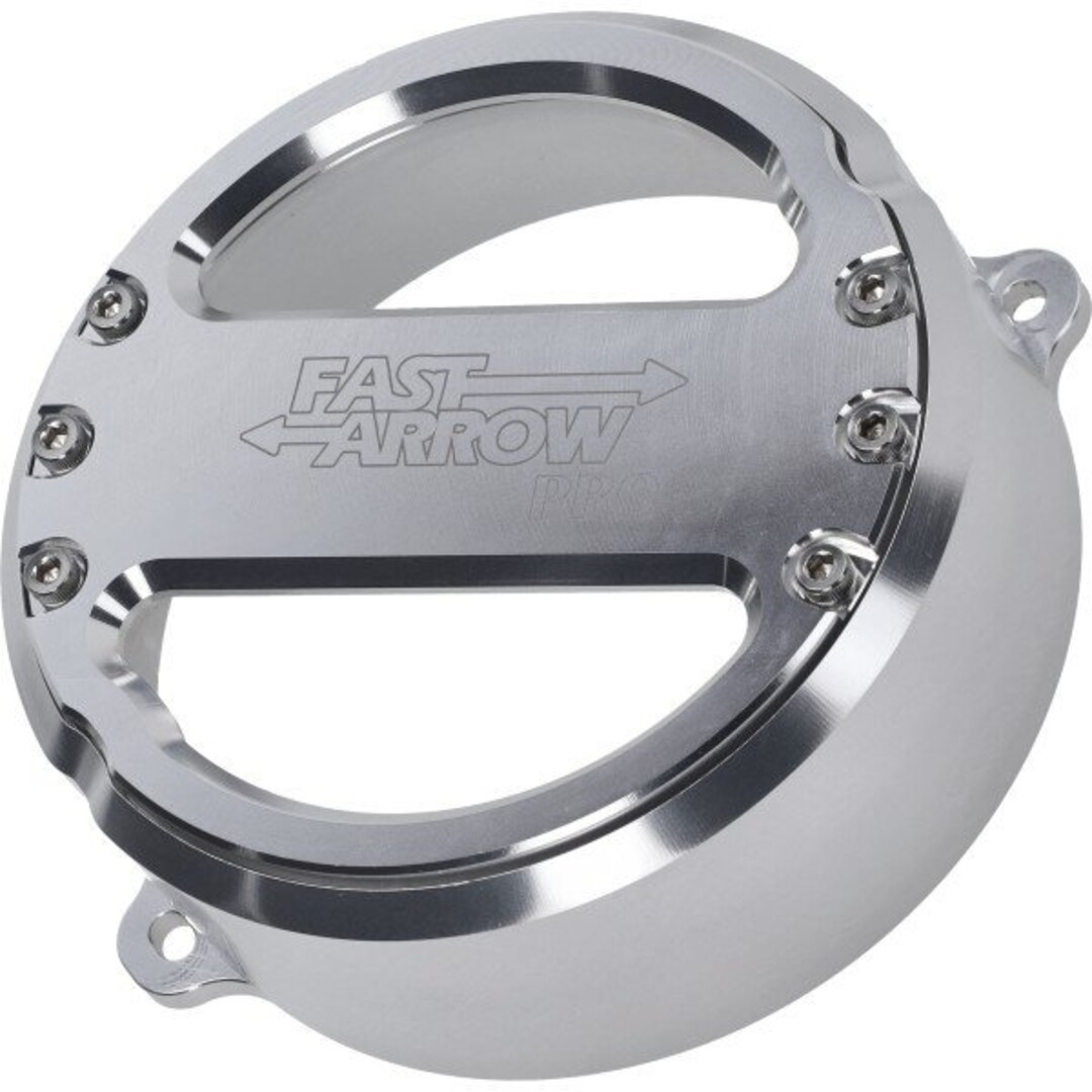 vliegwieldeksel Fast Arrow Pro cnc met venster zilver puch maxi