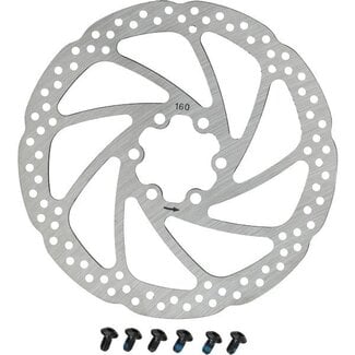 remschijf rvs 6-gaats versie diameter 160mm fatbike