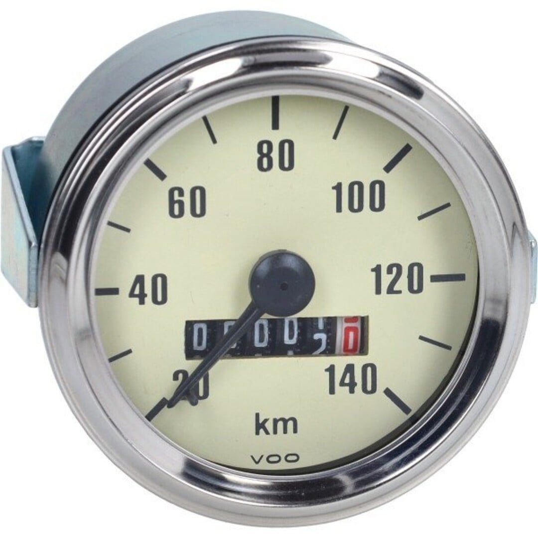 km tellerklok 140km/u 60mm creme kreidler, puch, zundapp