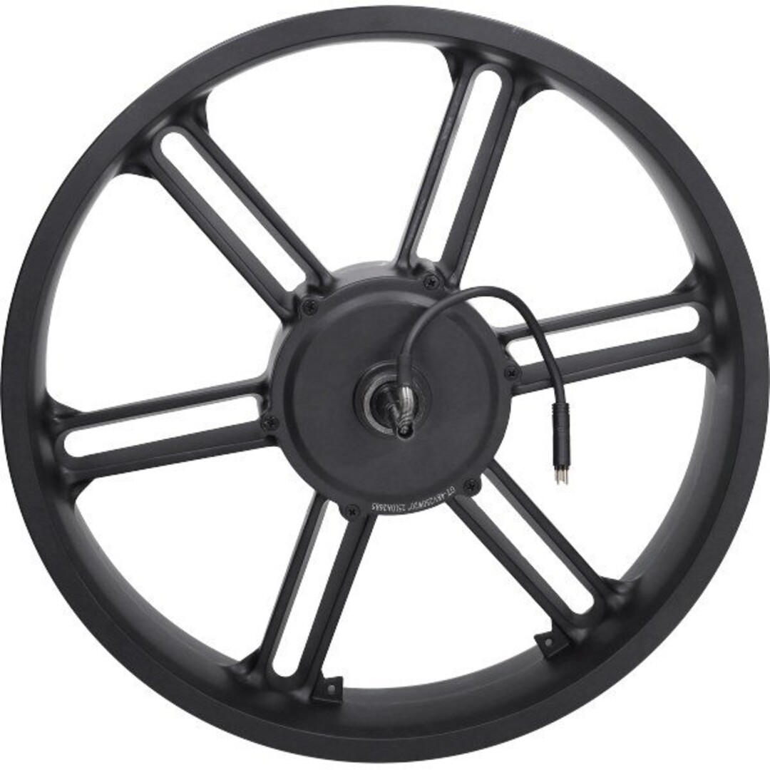 achterwiel + motor 48V- 500W met zwarte stekker V8 20 inch