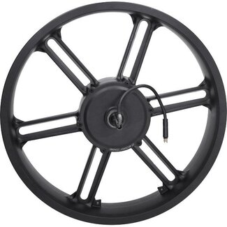 achterwiel + motor 48V- 500W met zwarte stekker V8 20 inch