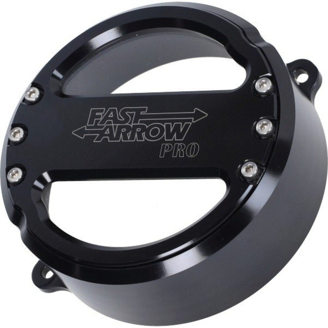 vliegwieldeksel Fast Arrow Pro cnc met venster zwart puch maxi