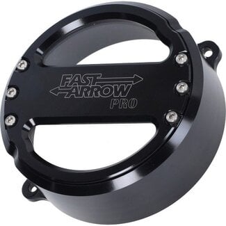 vliegwieldeksel Fast Arrow Pro cnc met venster zwart puch maxi