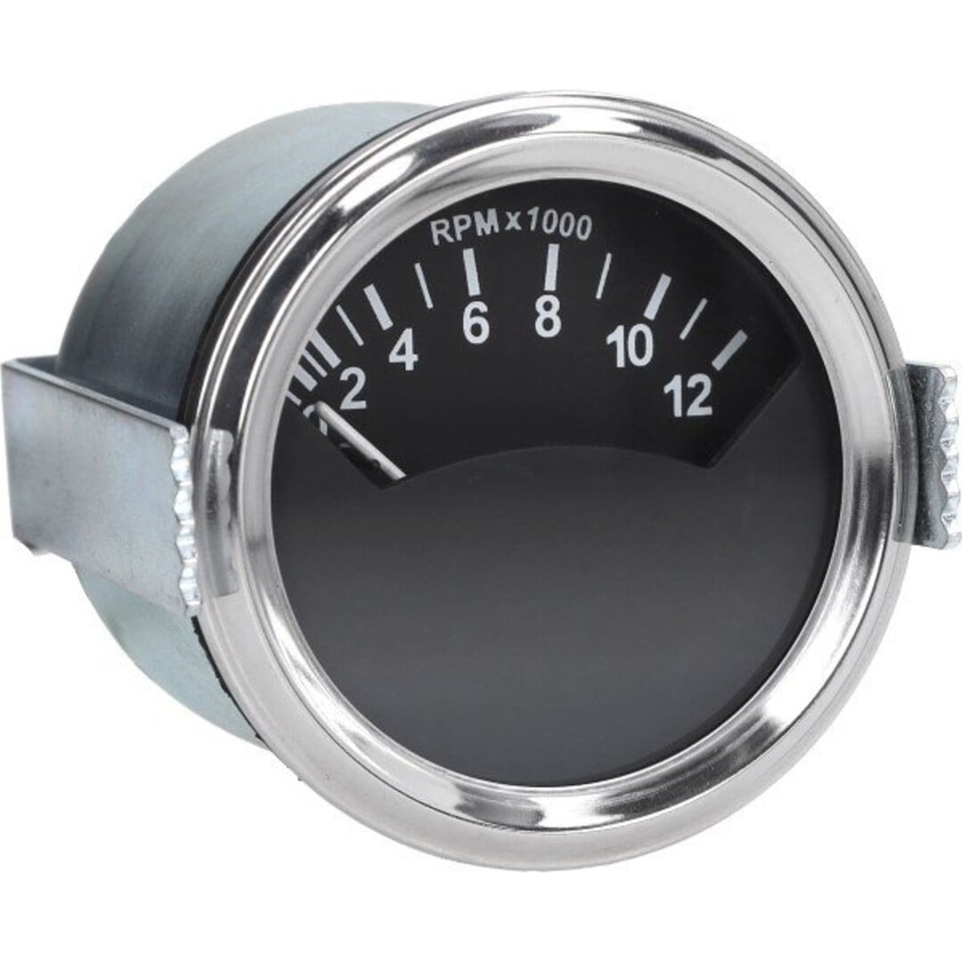 toerenteller 1973/1974 6v 60mm zwart/chroom zundapp, zund ot mod. 517