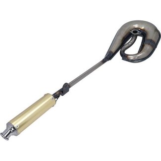 Puch uitlaat tecno circuit (made in EU) blank/goud puch maxi